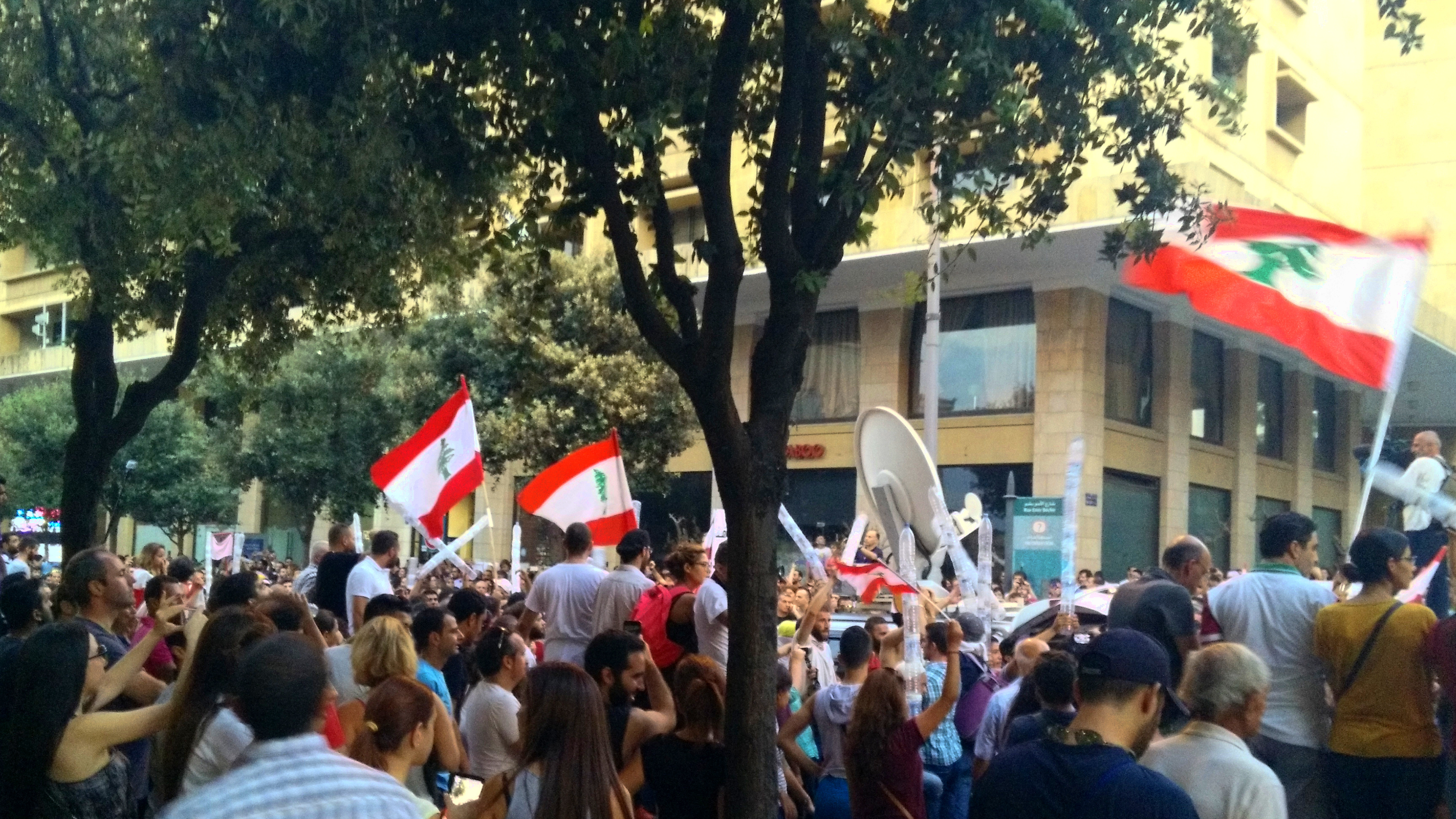 Mielenosoitus Beirutin keskustassa